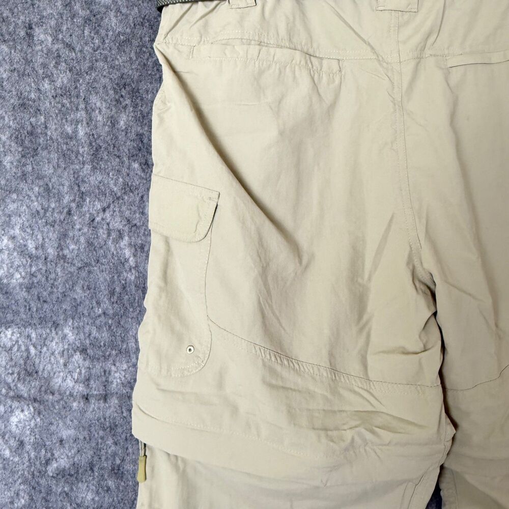 World Wide Sportsman Cargo Pants Convertible Men XL/32 Khaki Hiking Nylon Vented - Picture 6 of 12
